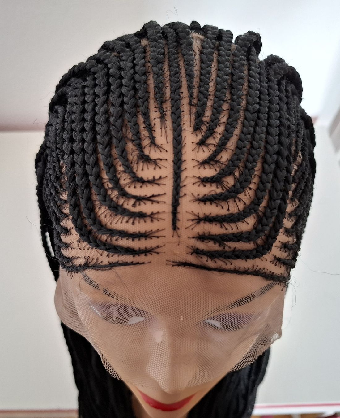 Parrucche: Long Black Braided Wig | Cornrow Style | Lace Front | Handma – Nuovo (secondo la descrizione) da Lausanne venduto da usa_xd5k 2