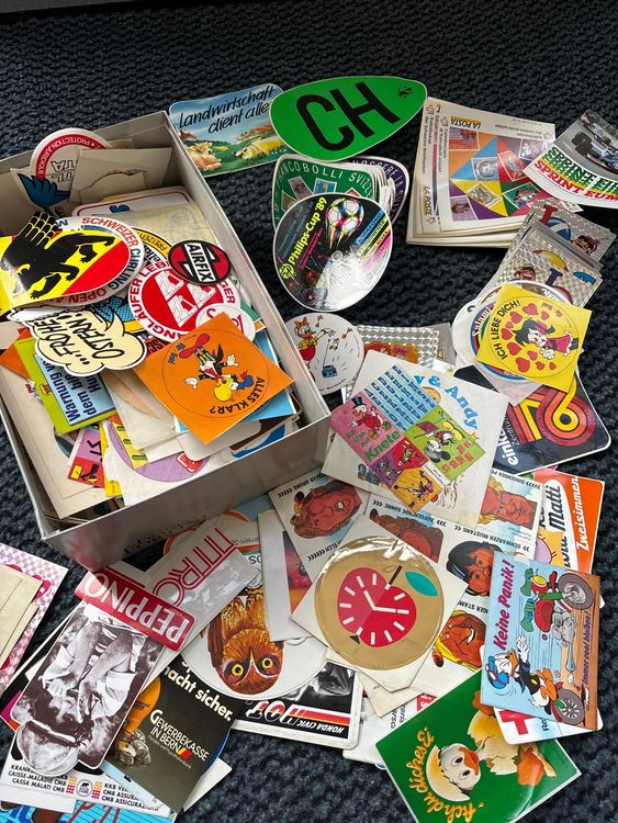 Sammlung CH-Werbe-Sticker 70er/80er Jahre Vintage Aufkleber (Gebraucht ...