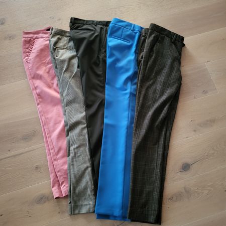 5 Damen Hosen gemustert und einfarbig Grösse 38 (Artn.90)