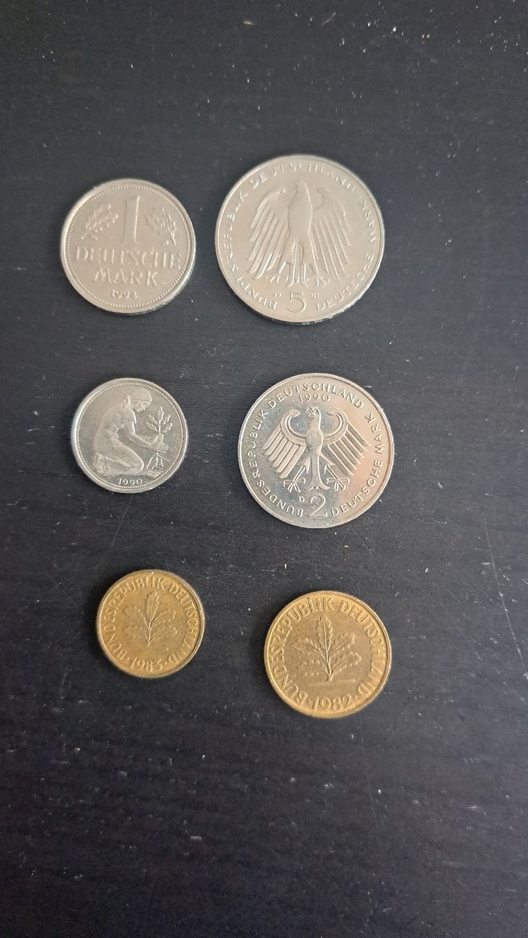 Tutti le monete: D Mark vintage Groschen Box mit Münzen – Usato da Riehen venduto da Appia48 4