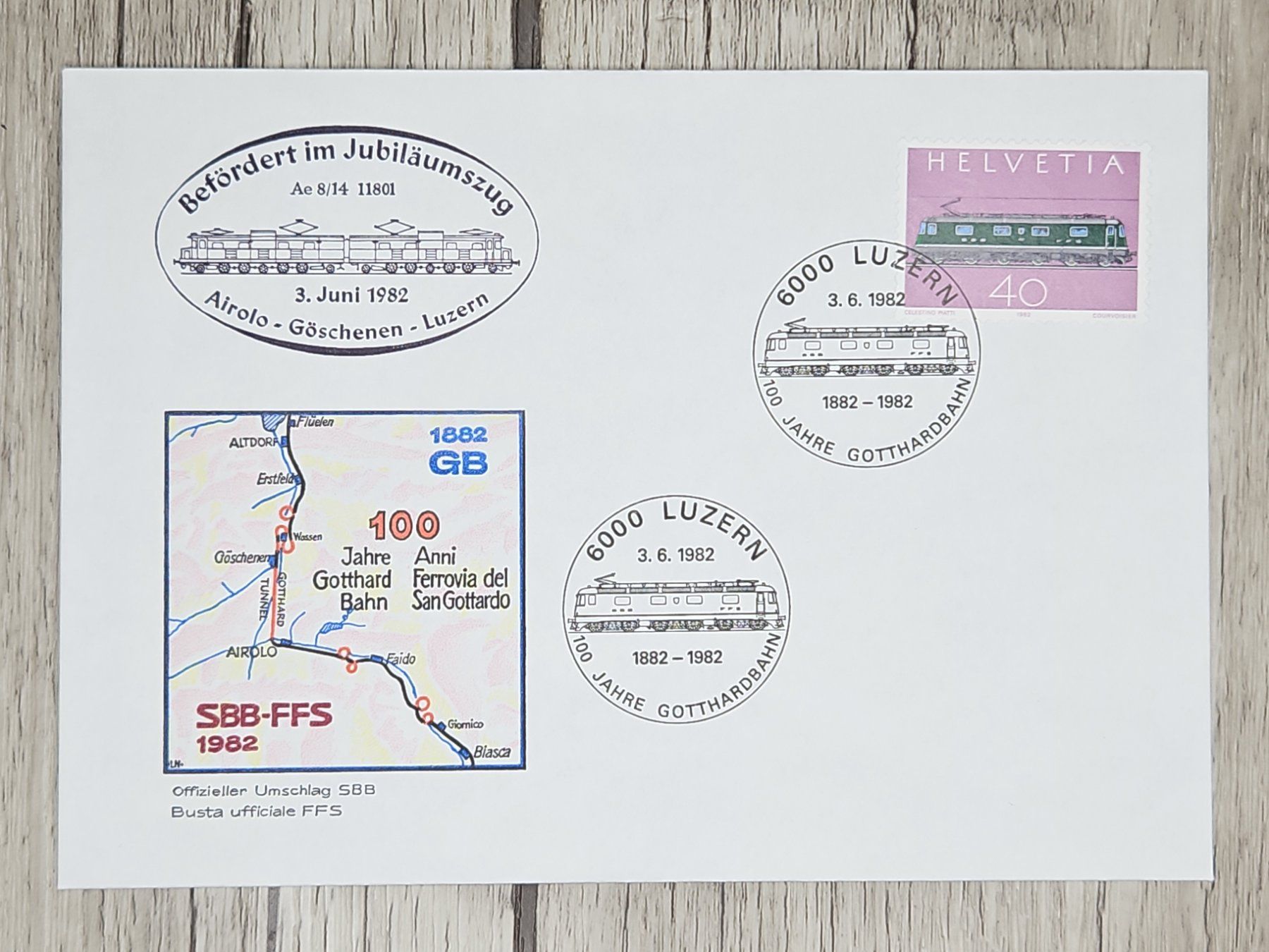 Tutti i francobolli: CL09 Enveloppe + Timbre Suisse 1982 – Usato da Cousset venduto da Patrick_Collections