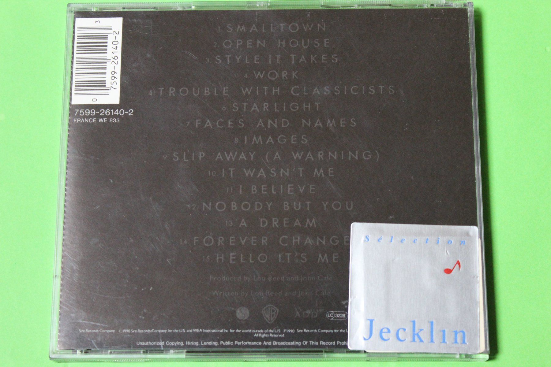 CDs: LOU REED / JOHN CALE - SONGS FOR DRELLA CD – D'occasion à Tübach par JamesStone 6