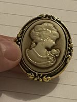 Broche Camée Antique / Vintage 3 X 3,5 neuve