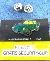 MASERATI MISTRALE 1967 AUTO PIN GLASSIERT MIT SECURITY-CLIP