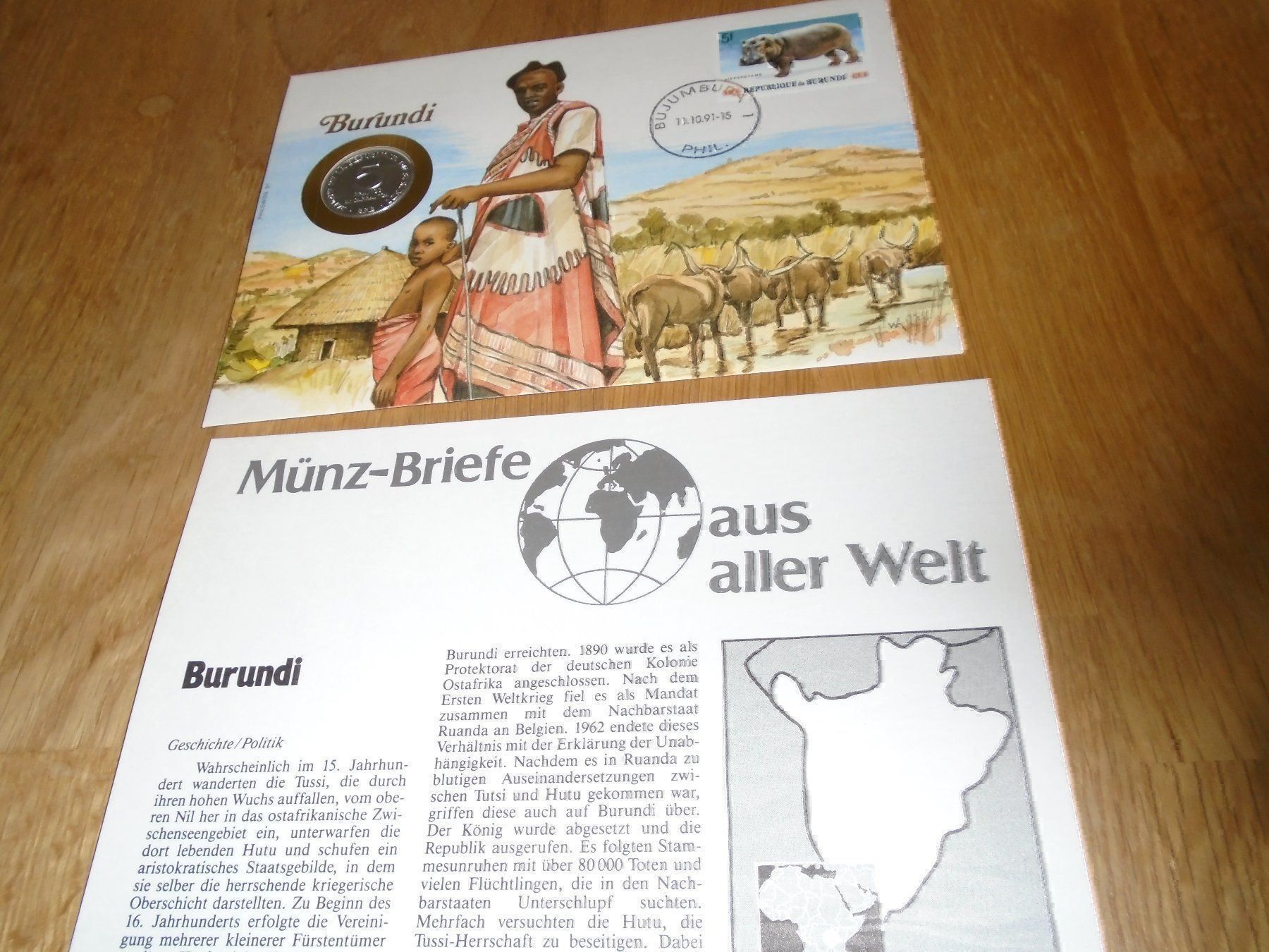 Tutti le monete: Münzbrief Burundi – Usato da Olten venduto da Disc-Verkauf