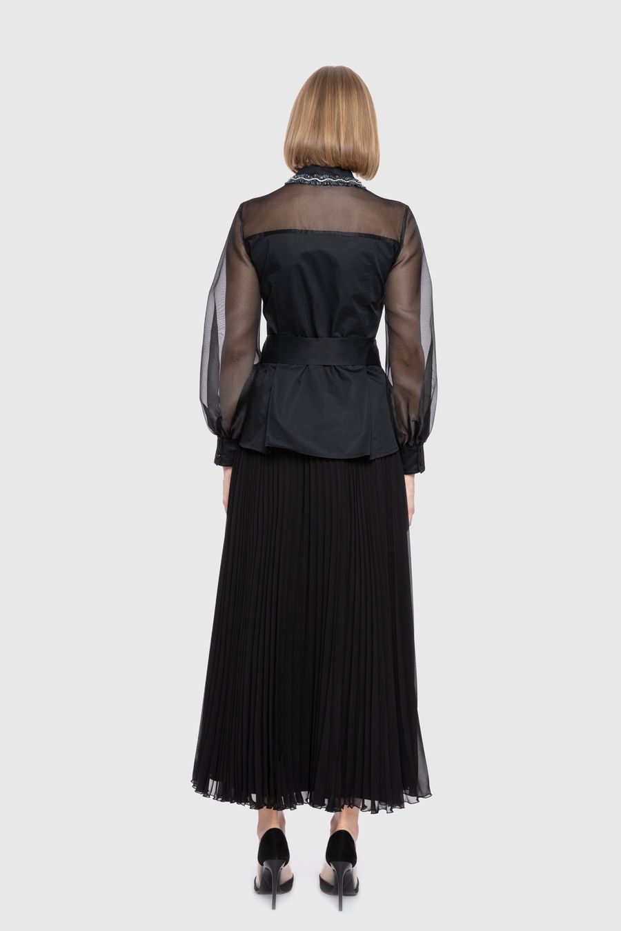 Camicette: Elegante schwarze Bluse mit transparentem Stoff Gr. 40 – Nuovo e nell'imballaggio originale da Schmiedrued venduto da visagistinalisha 2