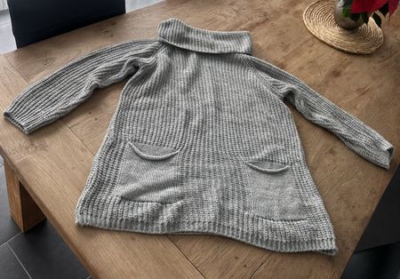 Kuscheliger Damenpullover, Grobstrick, Gr. S, grau