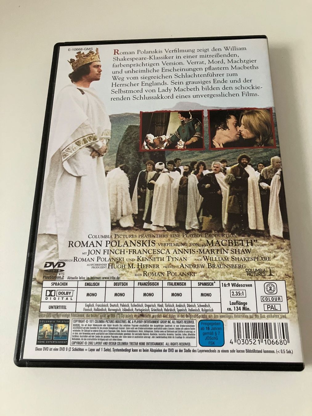 Alle DVDs: Macbeth (DVD) Finch, Jon, Annis, Francesca - Regie Polanski – Gebraucht aus Arbon von  1