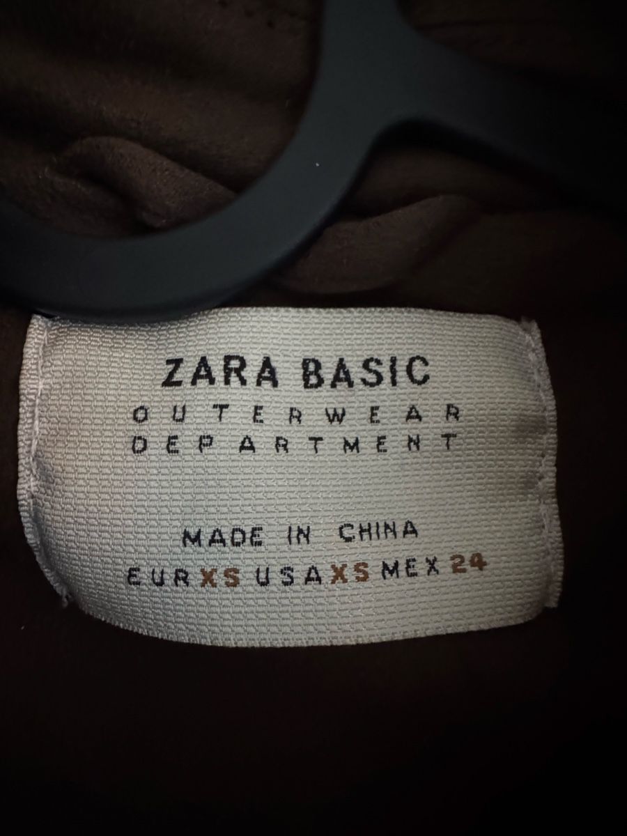 Zara Cappotti: Mantel Zara Basic braun/olive Wildlederoptik – Usato da Zuchwil venduto da Manzi. 5