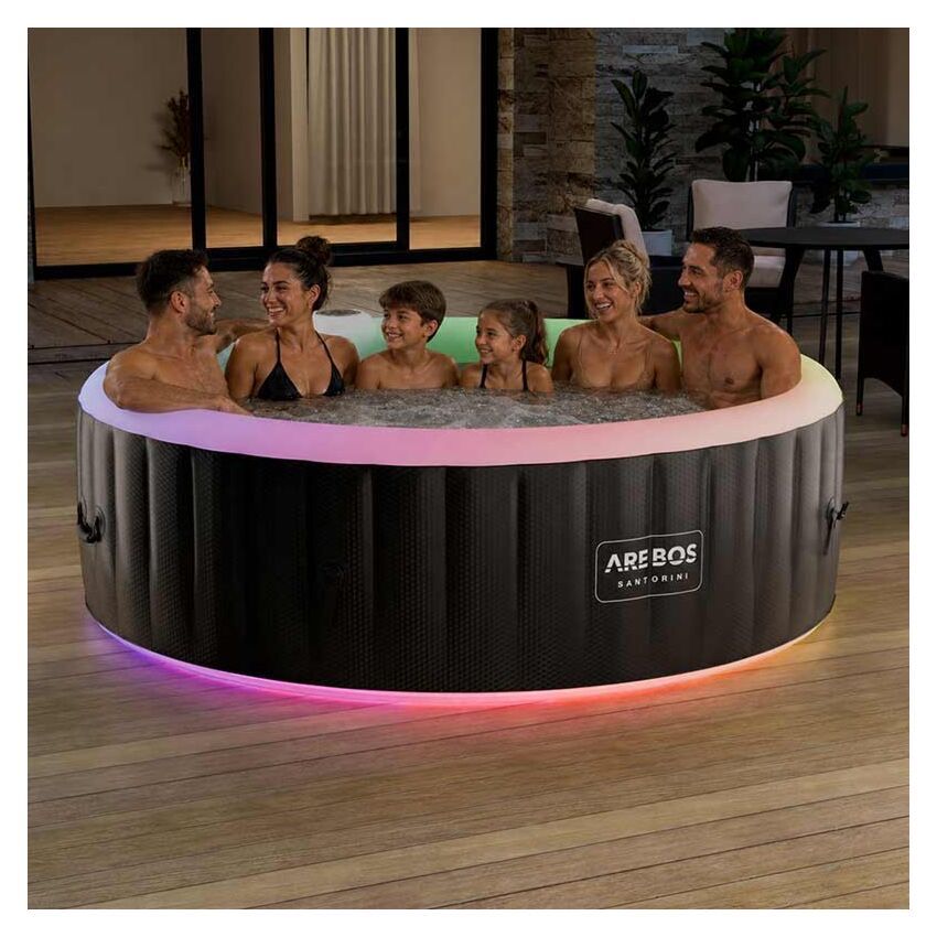 Whirlpool: Spa Pool Santorini rund mit LED 2400W – Nuovo (secondo la descrizione) da Nebikon venduto da warendiscount 1