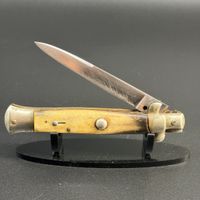 Ancien couteau Picklock INOX corne Italie, collection 