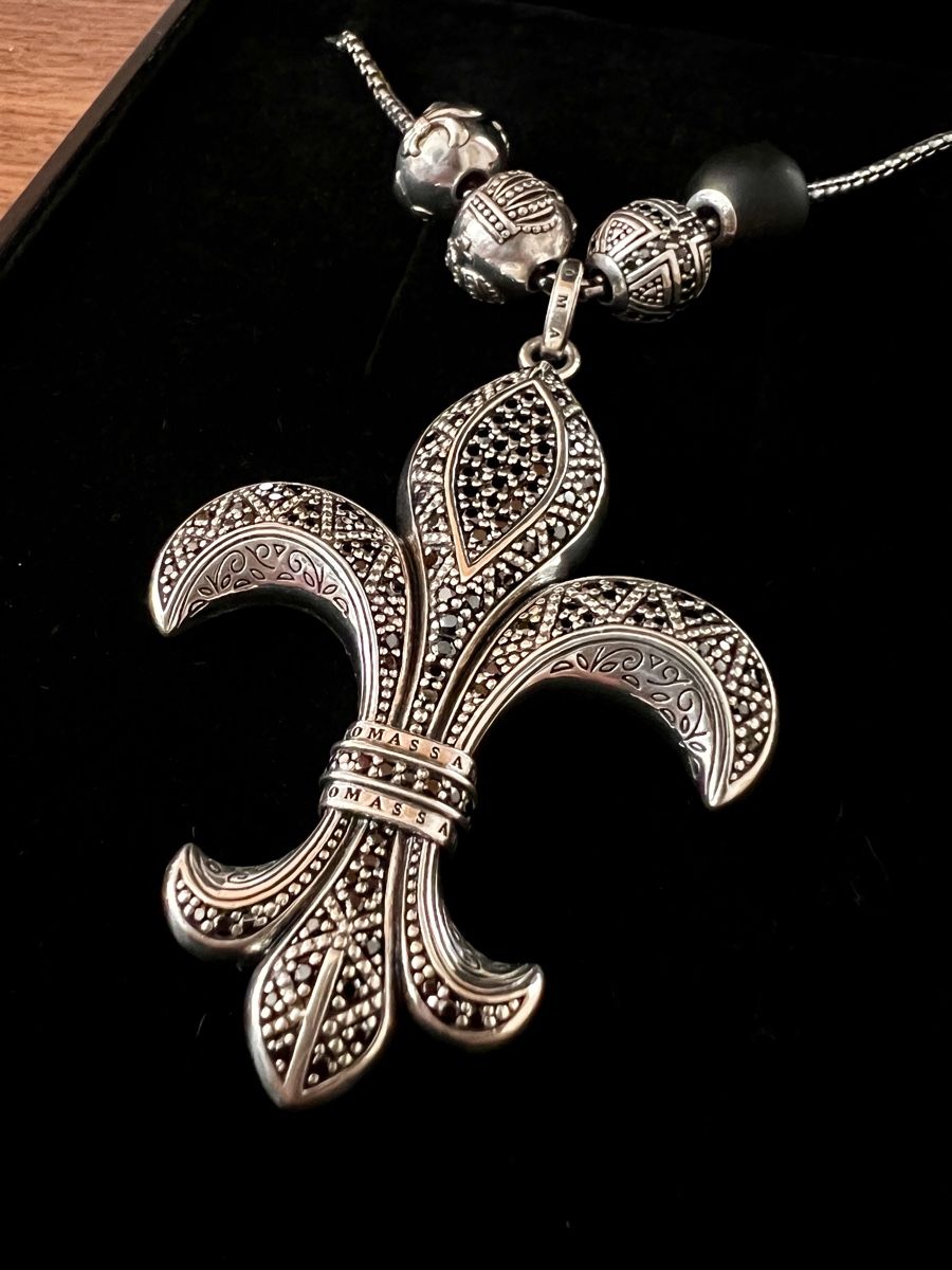 Thomas Sabo Catenine: Thomas Sabo Kette - Lilie mit Beads – Usato da Winterthur venduto da Concorde12 2