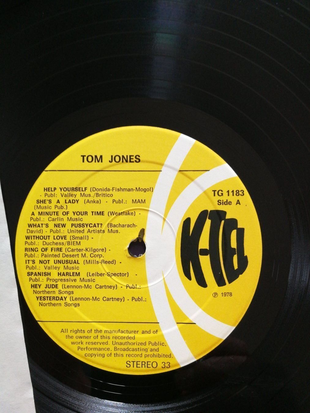 Dischi in vinile: Tom Jones 20 Greatest Hits – Usato da Gerlikon venduto da thomasr01 2