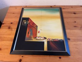 Kunstdruck surrealistisches Motiv gerahmt gebraucht
