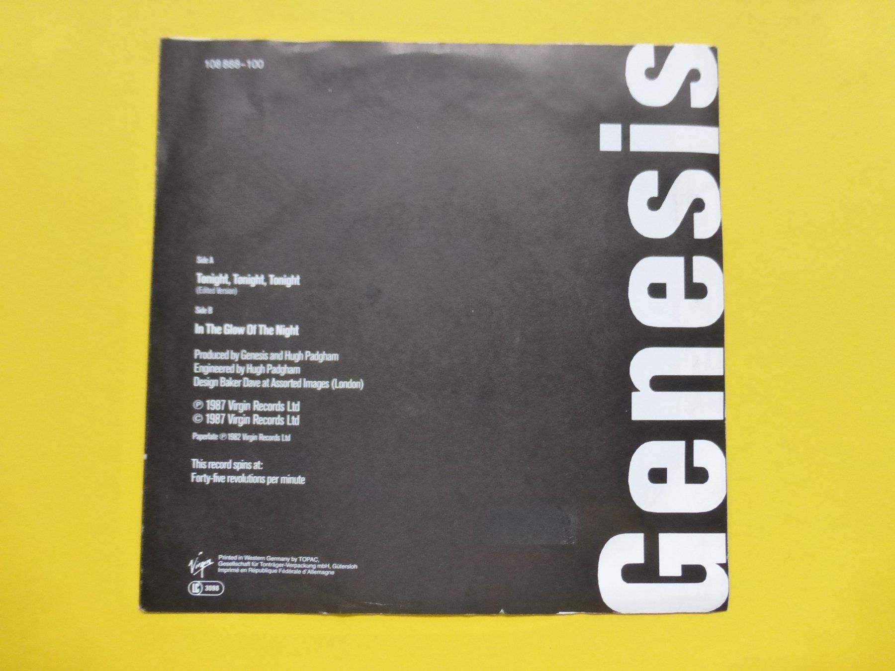 Dischi in vinile: Genesis – Tonight, Tonight, Tonight – Usato da Zürich venduto da Swiss57 1