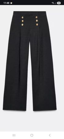 TWILL TROUSERS WITH BUTTONS von Zara neue! gr.S