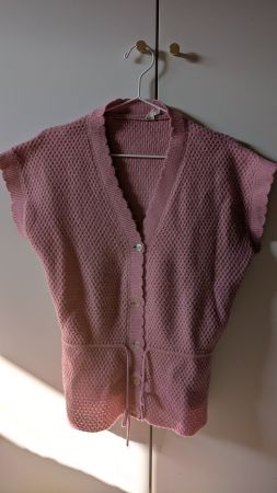 Cardigan vintage vieux rose