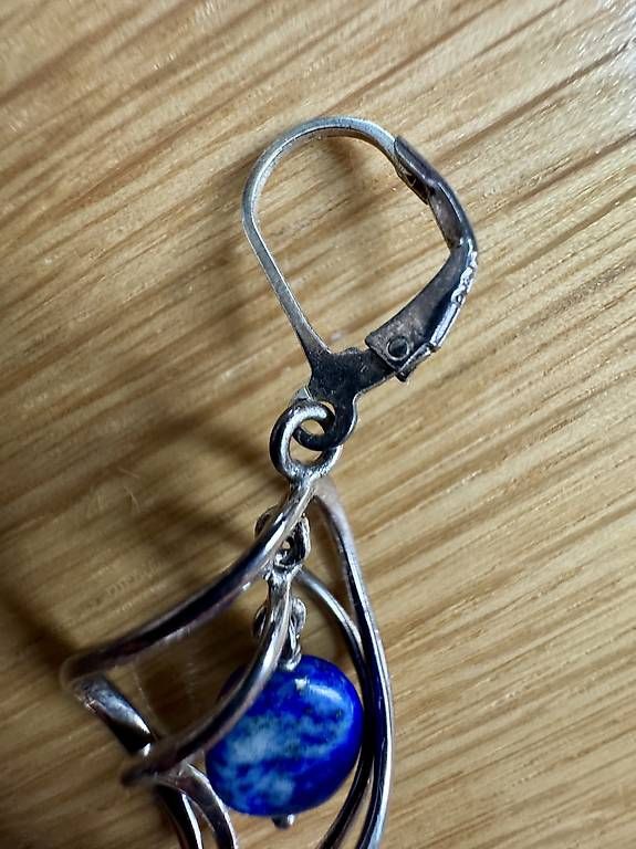 Boucles d'oreille: Wunderschöne Ohrringe Lapislazuli – Neuf (Voir description) à Bern par cpiller01 3