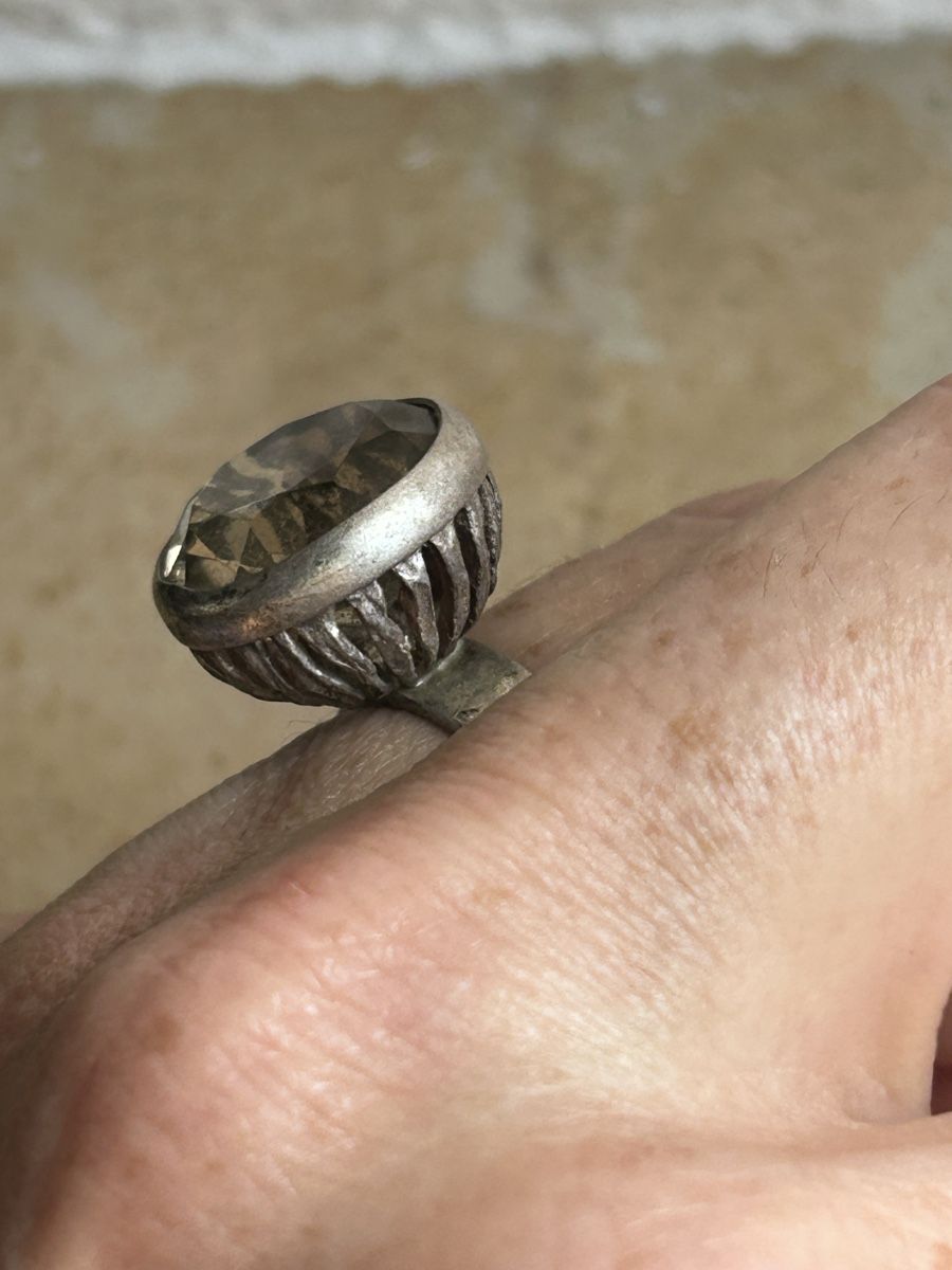 Anelli: Vintage Silberring Rauchquarz, Gr 54 – Usato da Laufen venduto da Bellavitaboom 3