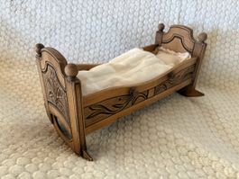 Puppen Schaukelbett aus Holz
