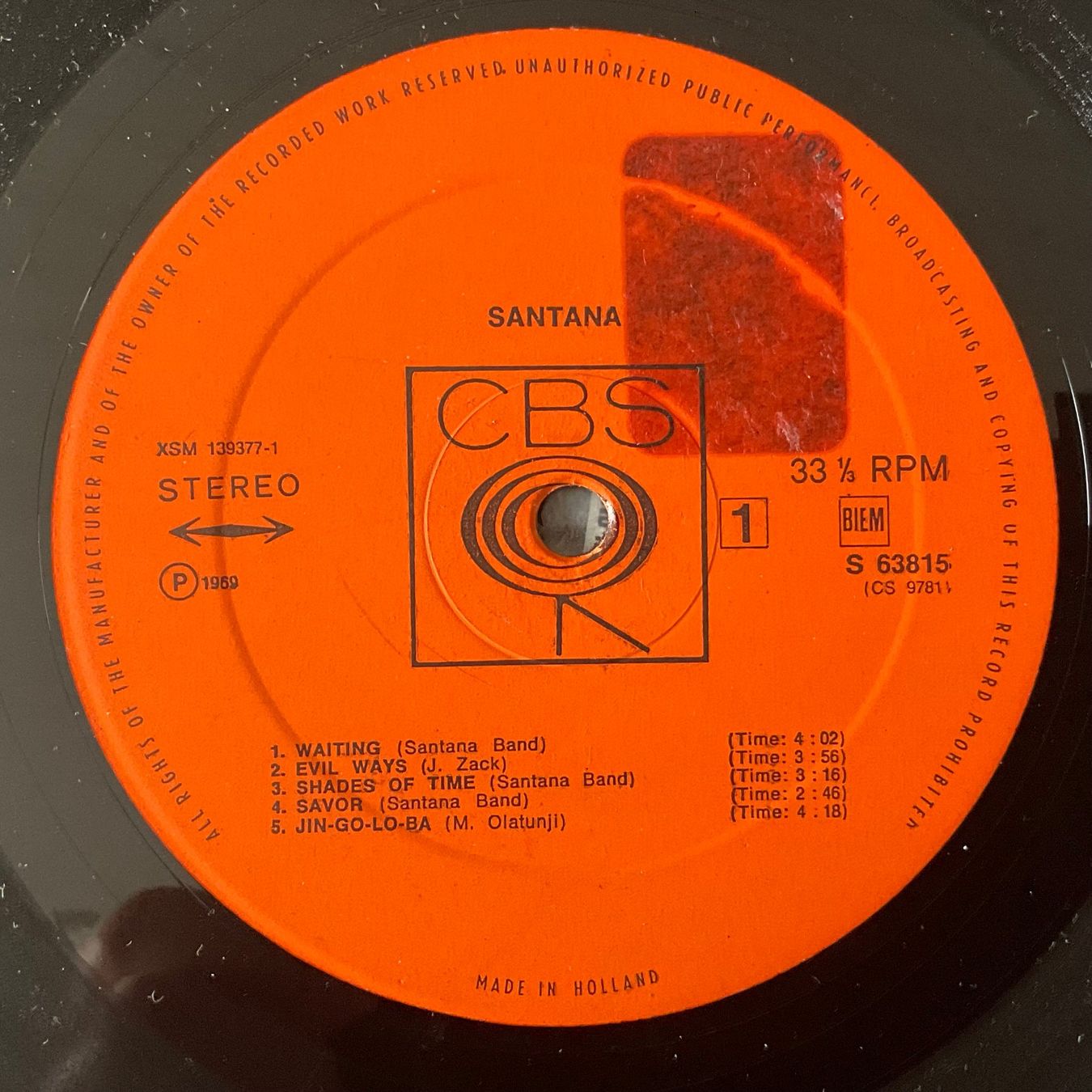 Dischi in vinile: Santana  | 1969 – Usato da Hasle b. Burgdorf venduto da Zappizepp 2