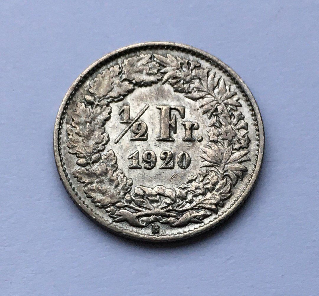 Tutti le monete: 1920 50 Rappen Silber – Usato da Kirchberg SG venduto da Helveticus00