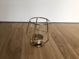 Westwing Goldener Kerzenhalter: wie neu. OVP 40 Fr.