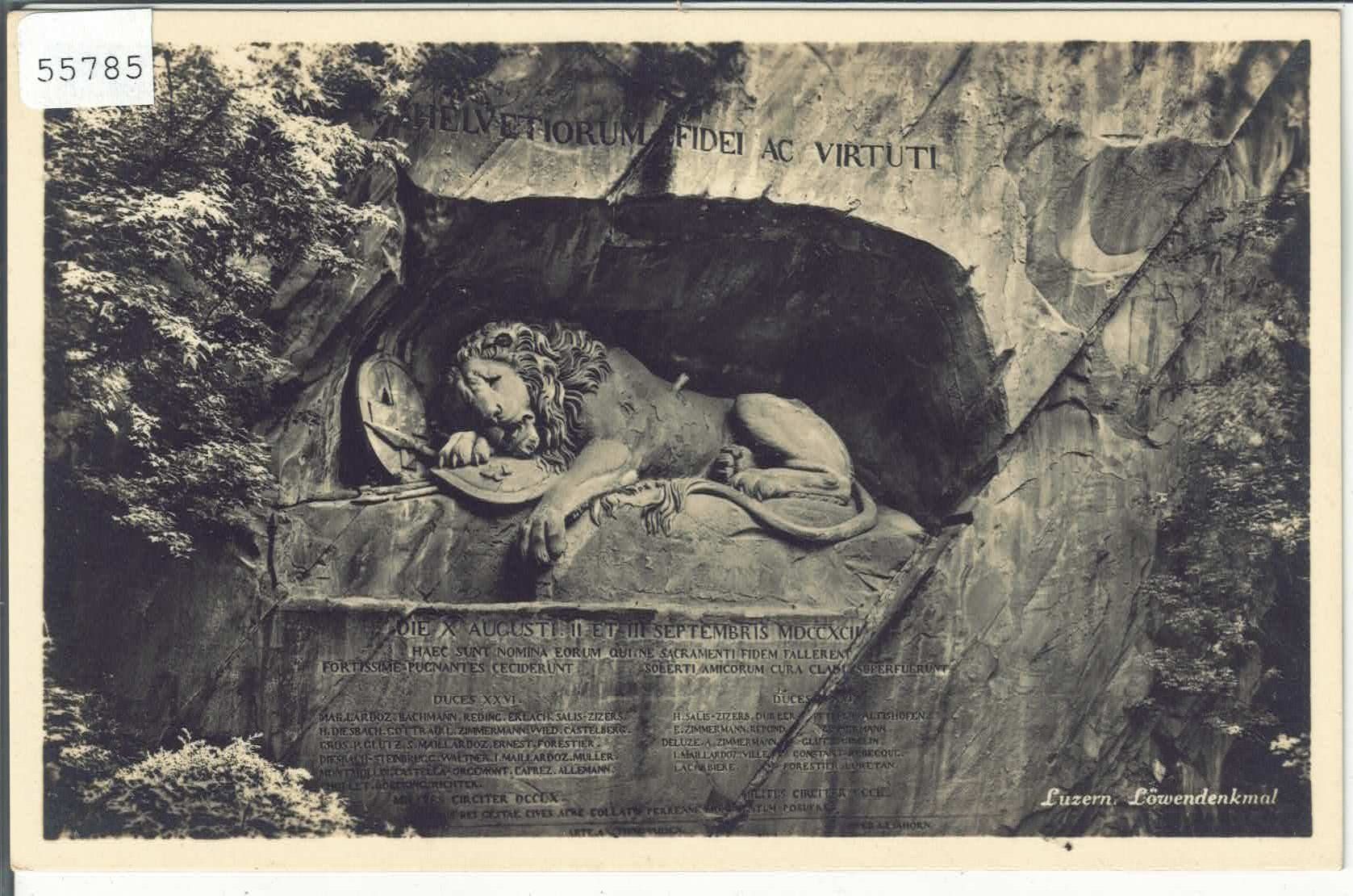 Cartes postales: Luzern - Löwendenkmal – D'occasion à Ettingen par Kartenplanet