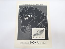 Orig. Werbung 1951B, Doxa Uhren / Milk Extra Schokolade