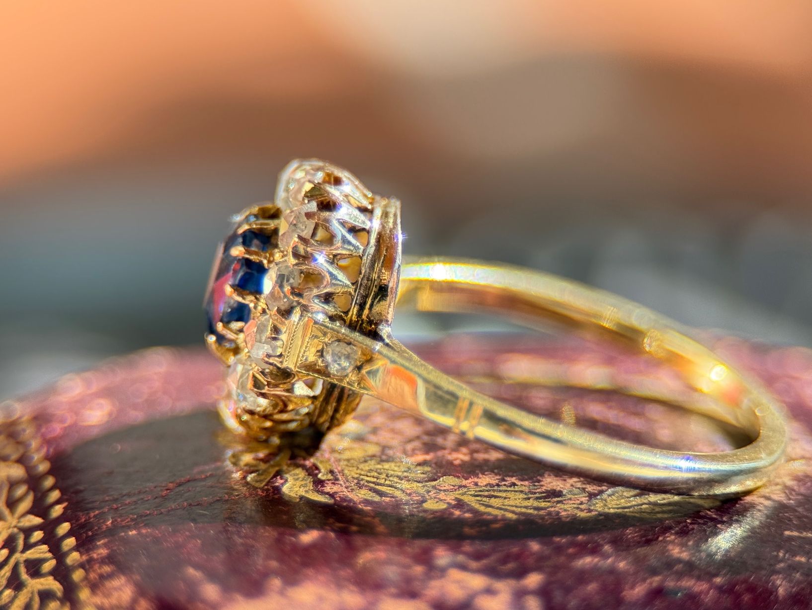 Ringe: Antik Saphir-Diamant-Ring , 14K Gold – Gebraucht aus Embrach von estzeh1 5