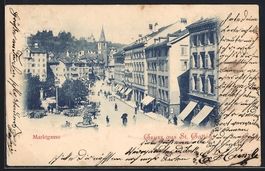 AK St. Gallen, Blick auf die Marktgasse