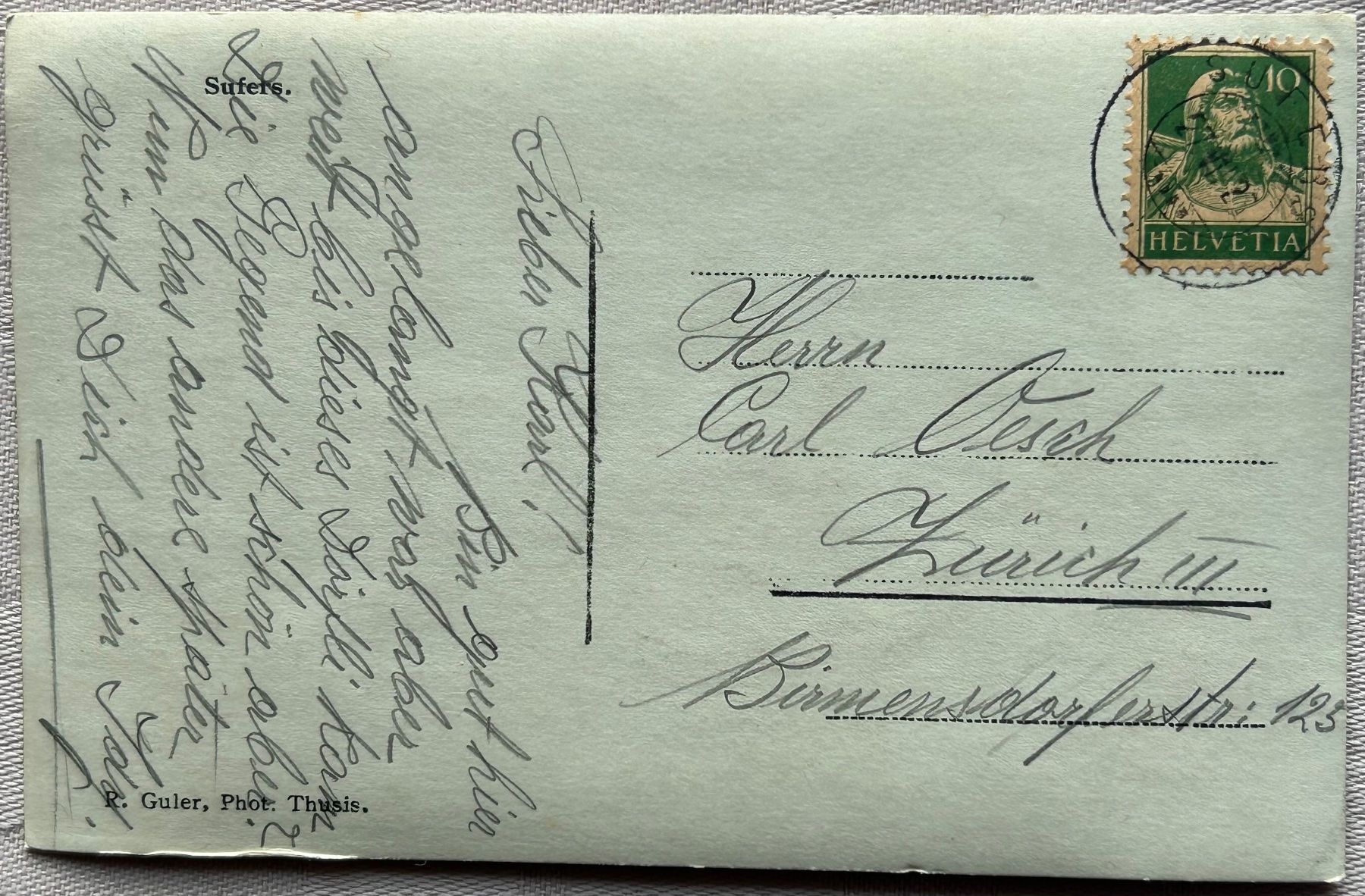 Cartes postales: GR Sufers – D'occasion à Gächliwil par H-PL 1