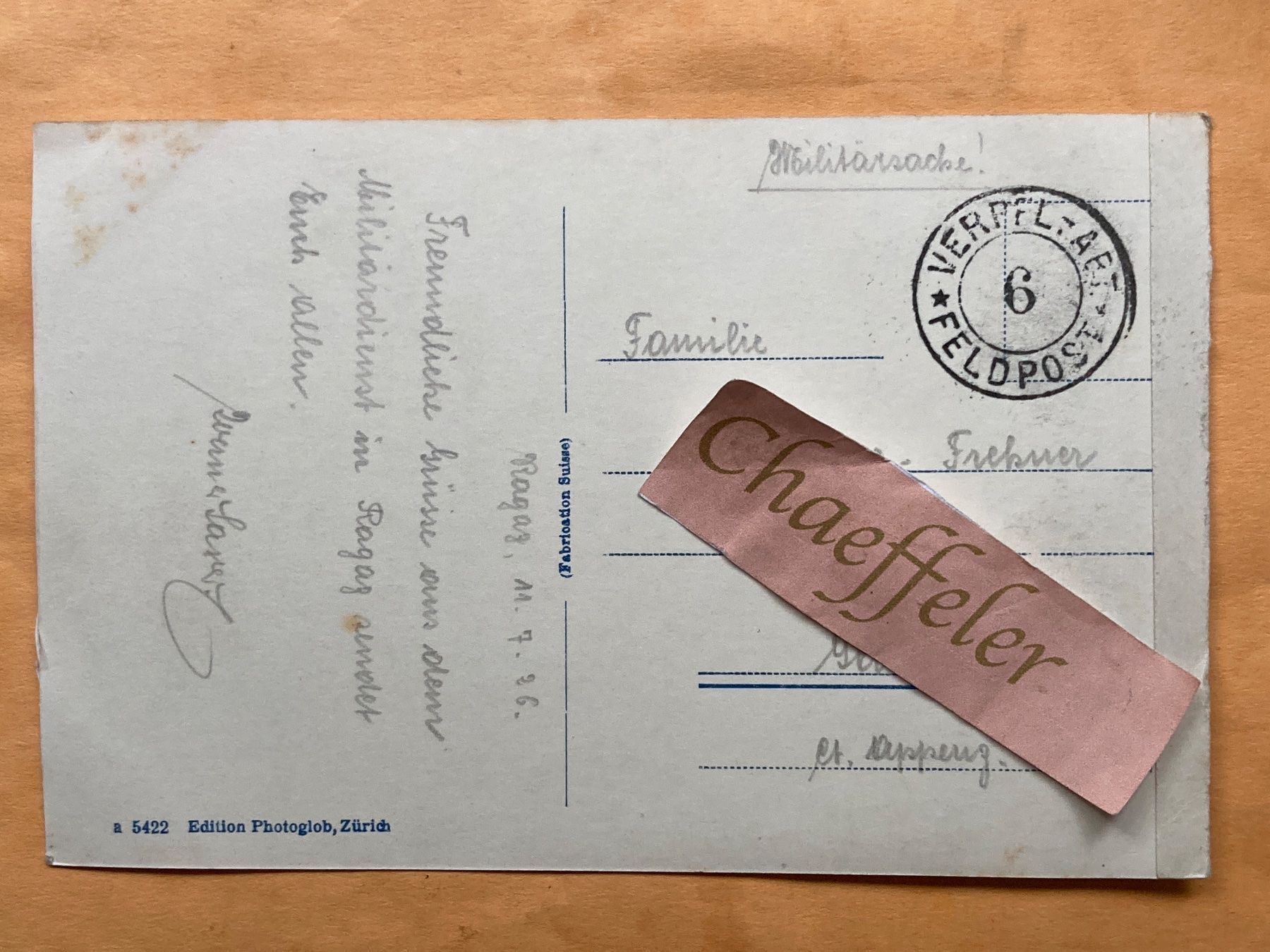 Cartoline postali: 1926  Ragaz. Ruine Freudenberg mit – Usato da Zürich venduto da Chaeffeler 1