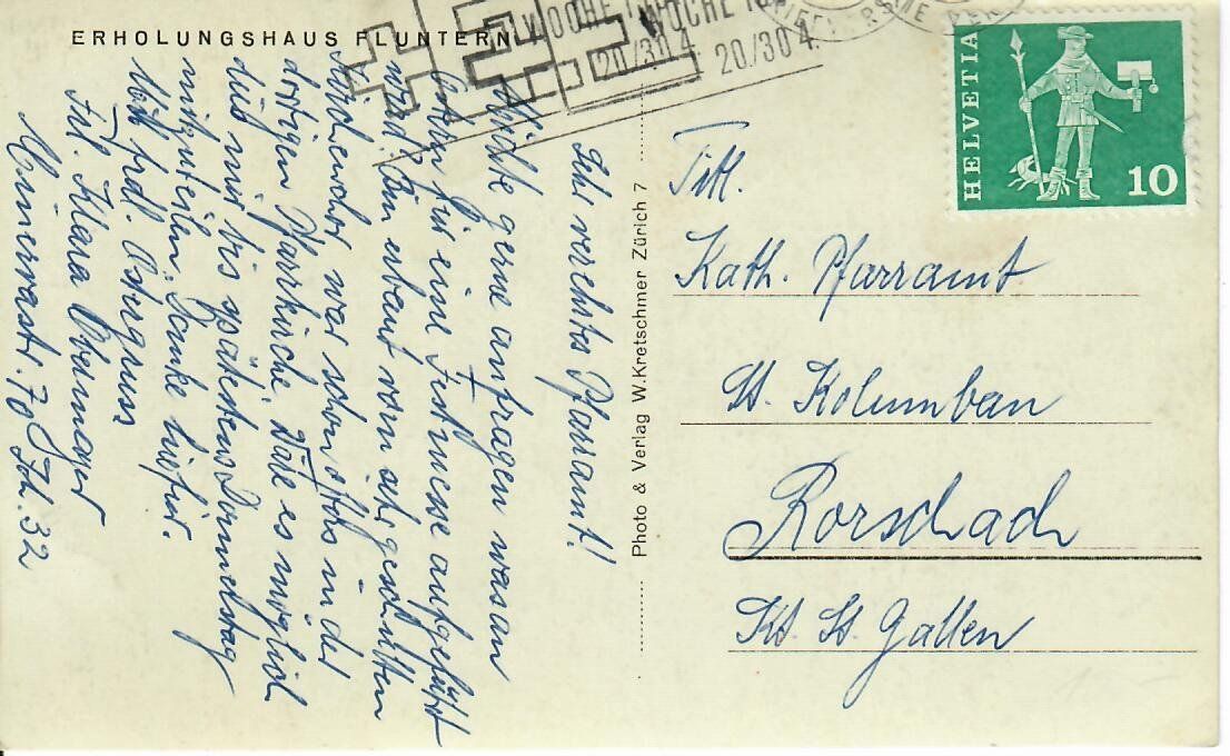 Ansichtskarten: Erholungshaus Fluntern – Gebraucht aus Hochdorf von Ziegel-16 1