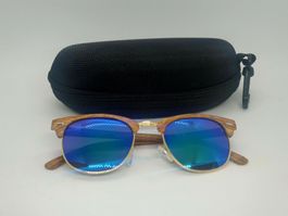 Sonnenbrille Blau verspiegelt Neu Unisex inkl. Etiu