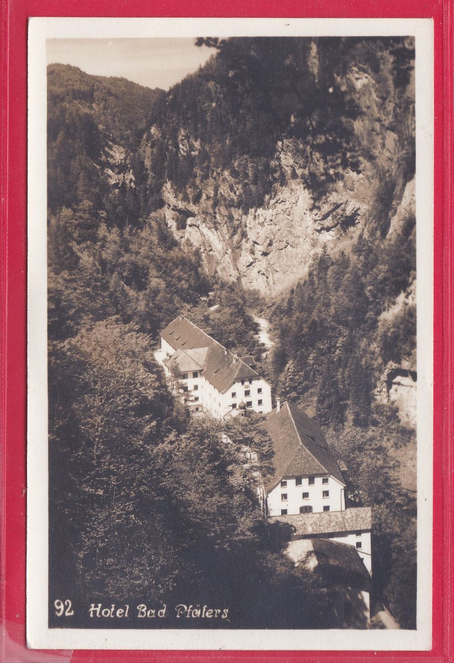 Cartoline postali: HOTEL BAD PFÄFERS – Usato da Oberrieden venduto da Gebirgsstelze