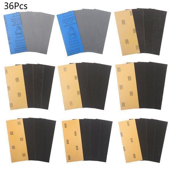 Tutti gli attrezzi: 36Pcs Schleifpapier Set 400-3000 Körnung – Nuovo (secondo la descrizione) da Thun venduto da nuonuo 2