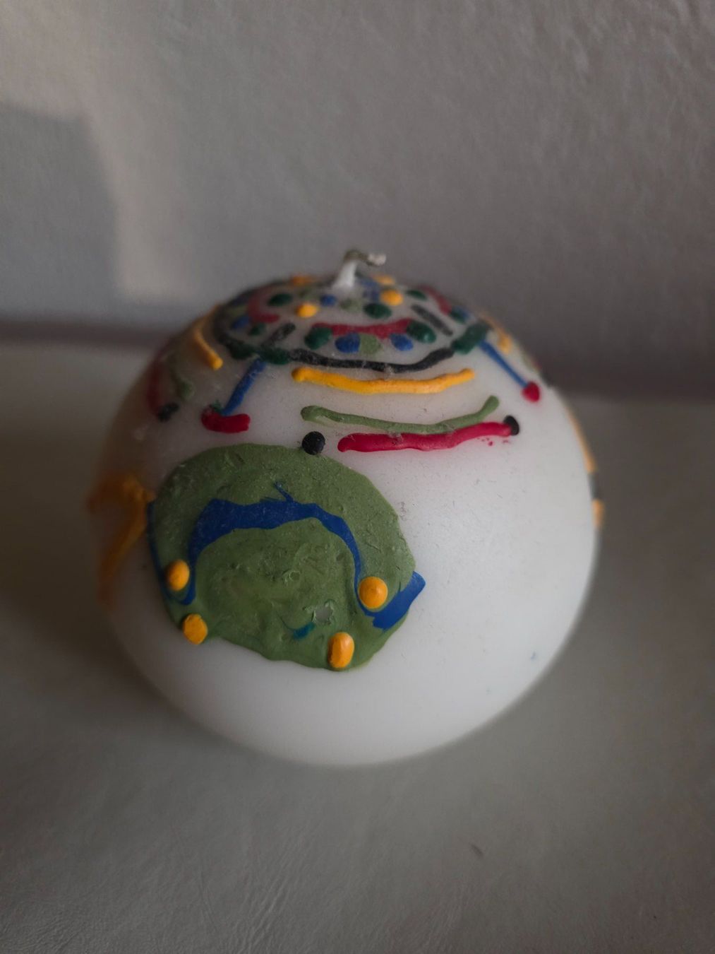 Candele: runde bemalte Kerze 9cm – Usato da Walterswil BE venduto da Lonitti 3