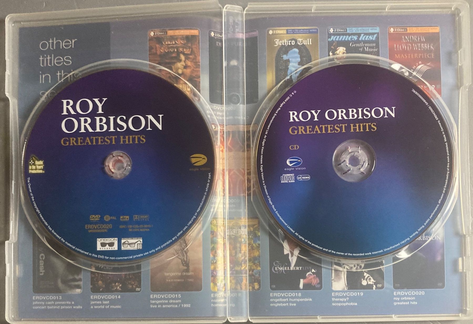Tutti i DVDs: ROY ORBINSON - GREATEST HITS – Usato da Poliez-Pittet venduto da Newtown-Records 2
