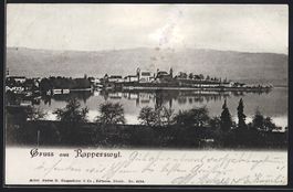 AK Rapperswil /SG, Panorama mit Kirche