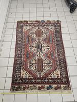 Orientteppich 170 × 107 cm – Geometrisches Muster – Vintage