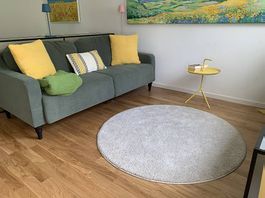 IKEA Stoense Teppich 130cm Elfenbeinweiss Neuwertig