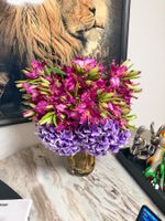 Künstlicher Blumenstrauss Silka in Vase Eichholtz