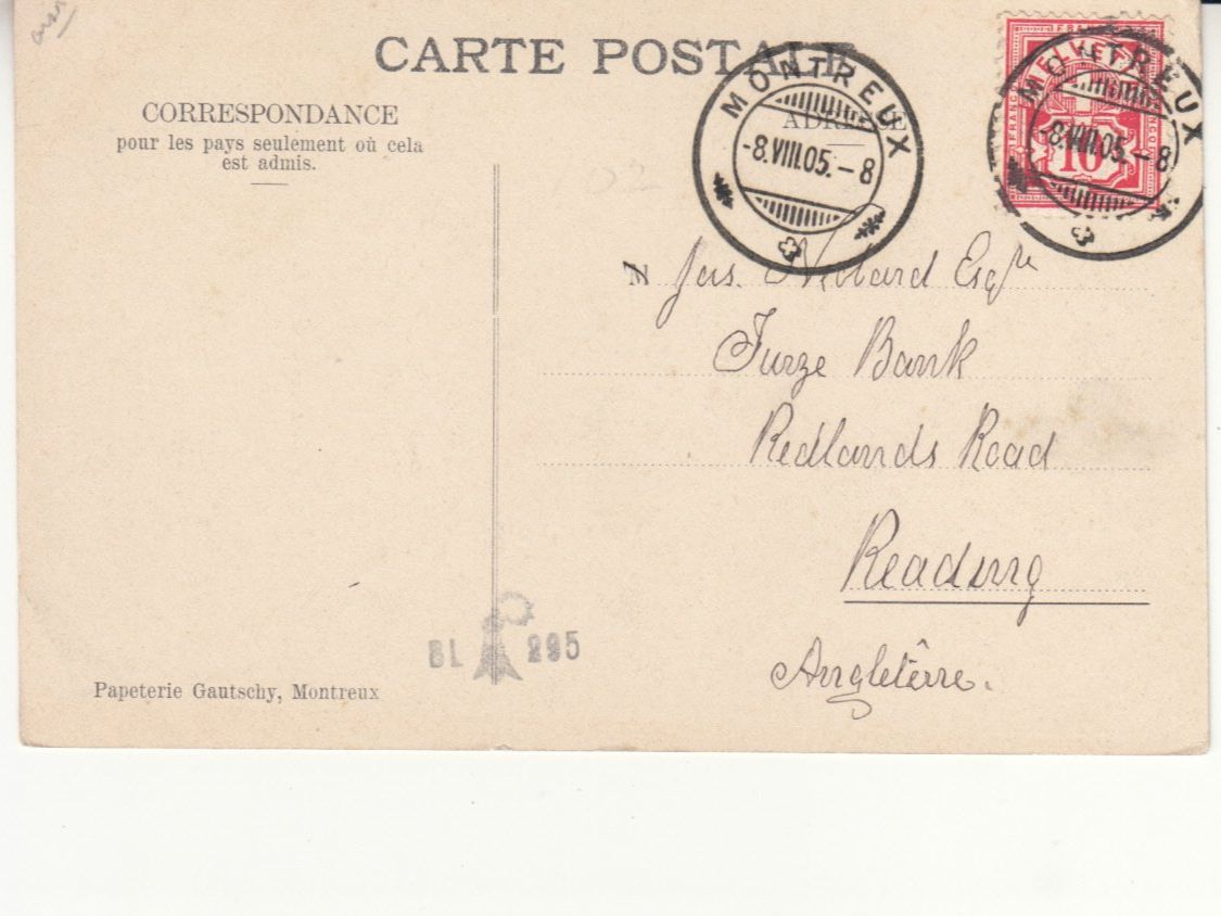 Ansichtskarten: Chillon 1905 – Gebraucht aus Bürglen TG von StampGraf 1