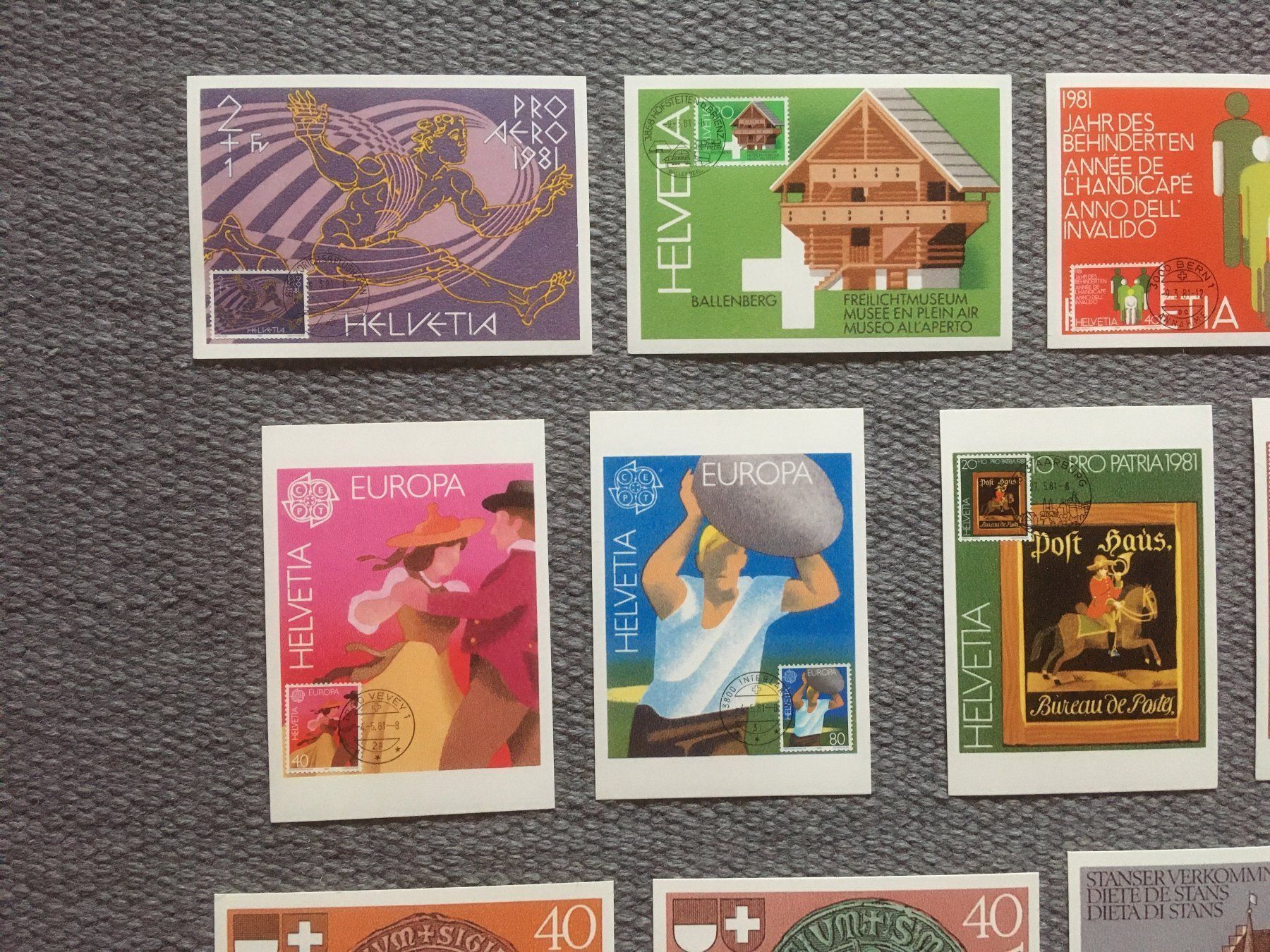 Tutti i francobolli: Maximumkarten 1981 mit Orts-ET – Usato da Nesslau venduto da andi_hon 1