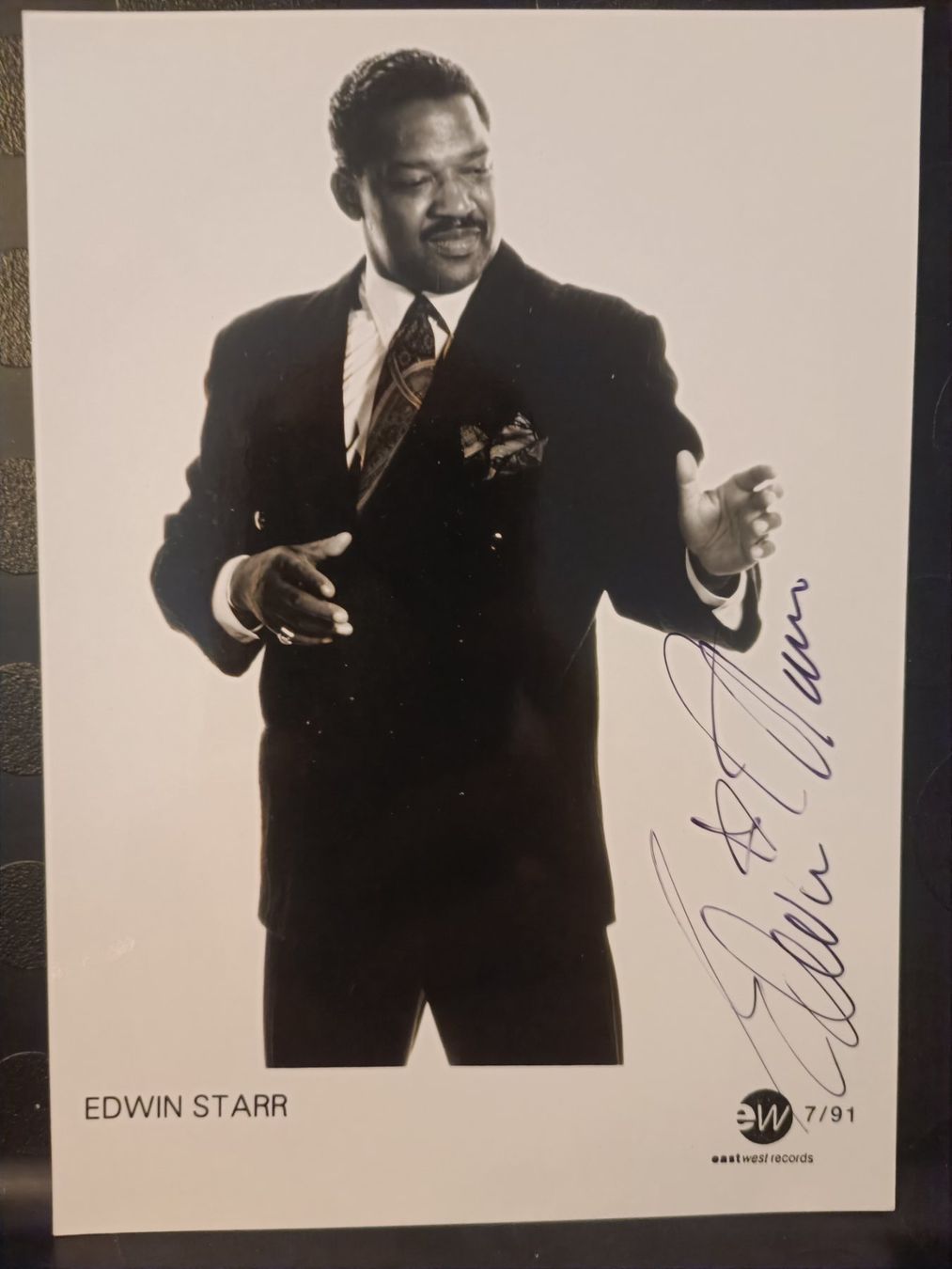 Autografi: Edwin Starr - † 2003 - handsigniert 13x18cm – Usato da Menziken venduto da Artographs
