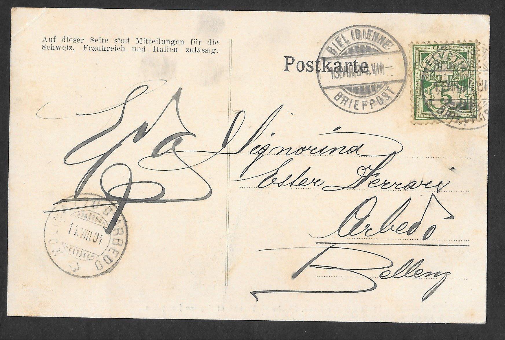 Cartoline postali: Biel mit der französichen Kirche – Usato da Olten venduto da clotaldi 1