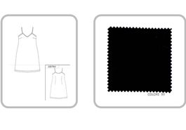 Piu & Piu Unter Träger Kleid Viscose uni schwarz Gr L