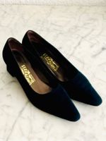 Salvatore Ferragamo Woman’s Navy Suede Pumps