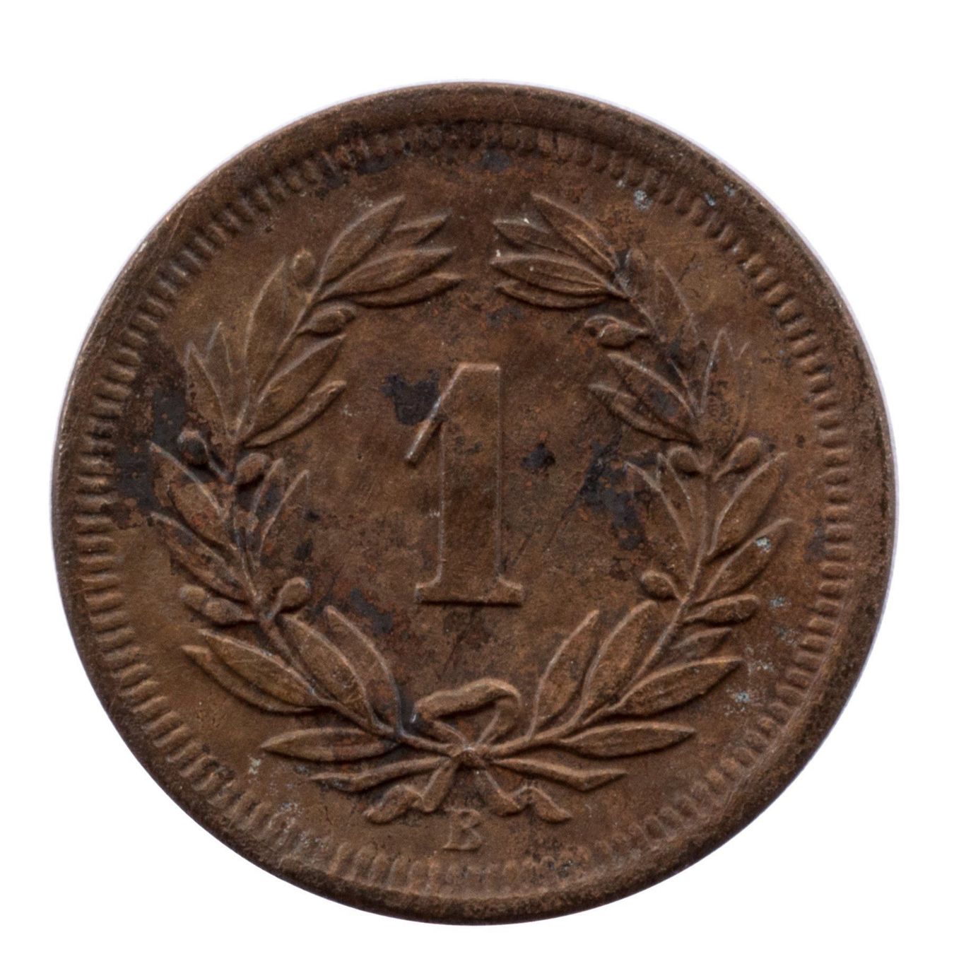 Tutti le monete: Schweiz / Suisse - 1 Rappen - 1905 - SS – Usato da Rotkreuz venduto da Swiss-Coins 1
